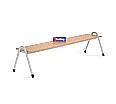 Sitzbank stapelbar, 180 cm breit, melaminharzbeschichtete Spanplatte,