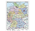 Wandkarte Deutschland, politisch, 120x160 cm,