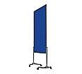 Moderationswand, fahrbar, ungeteilt, Höhe 195 cm, 120x150 cm, Textiloberfläche