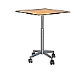 Quadrattisch,  70x70 cm (B/T), höhenverstellbar 80-120 cm,