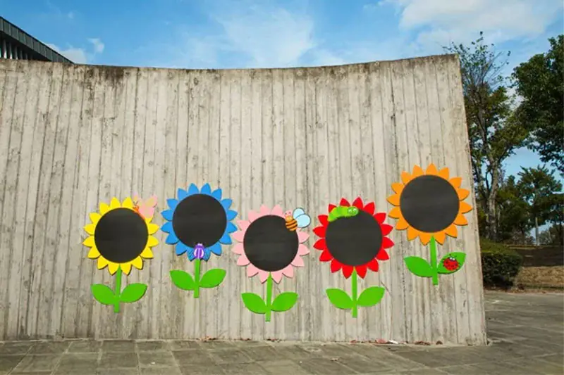 Outdoor Blumen-Kreidetafeln 5 Stück im Set Maße B/H/T: 81 x 117 cm, 3 cm dick aus der Kategorie Outdoor Elemente