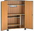 Medienschrank, fahrbar, 150 cm hoch,  96x67 cm (B/T), fahrbar, aus der Kategorie Mobile Arbeitsplätze