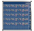 Personal-Raum-Plan, 10 Stunden, 53 Spalten, 103x117 cm,