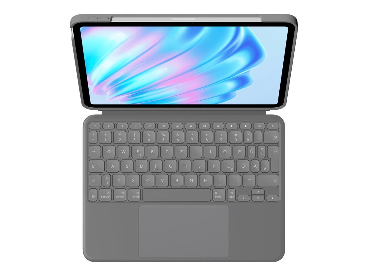 Logitech Combo Touch | Tastaturhülle | QWERTZ - Deutsch | Oxford Grau für Apple 10.9-in iPad Air aus der Kategorie Logitech