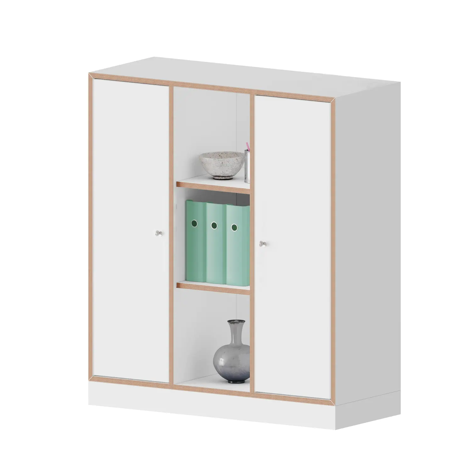 qickly® Schrank, 3 OH, 2 Türen mit Schloss, B/H/T: 104,2x110,5x42,6 cm aus der Kategorie Schränke