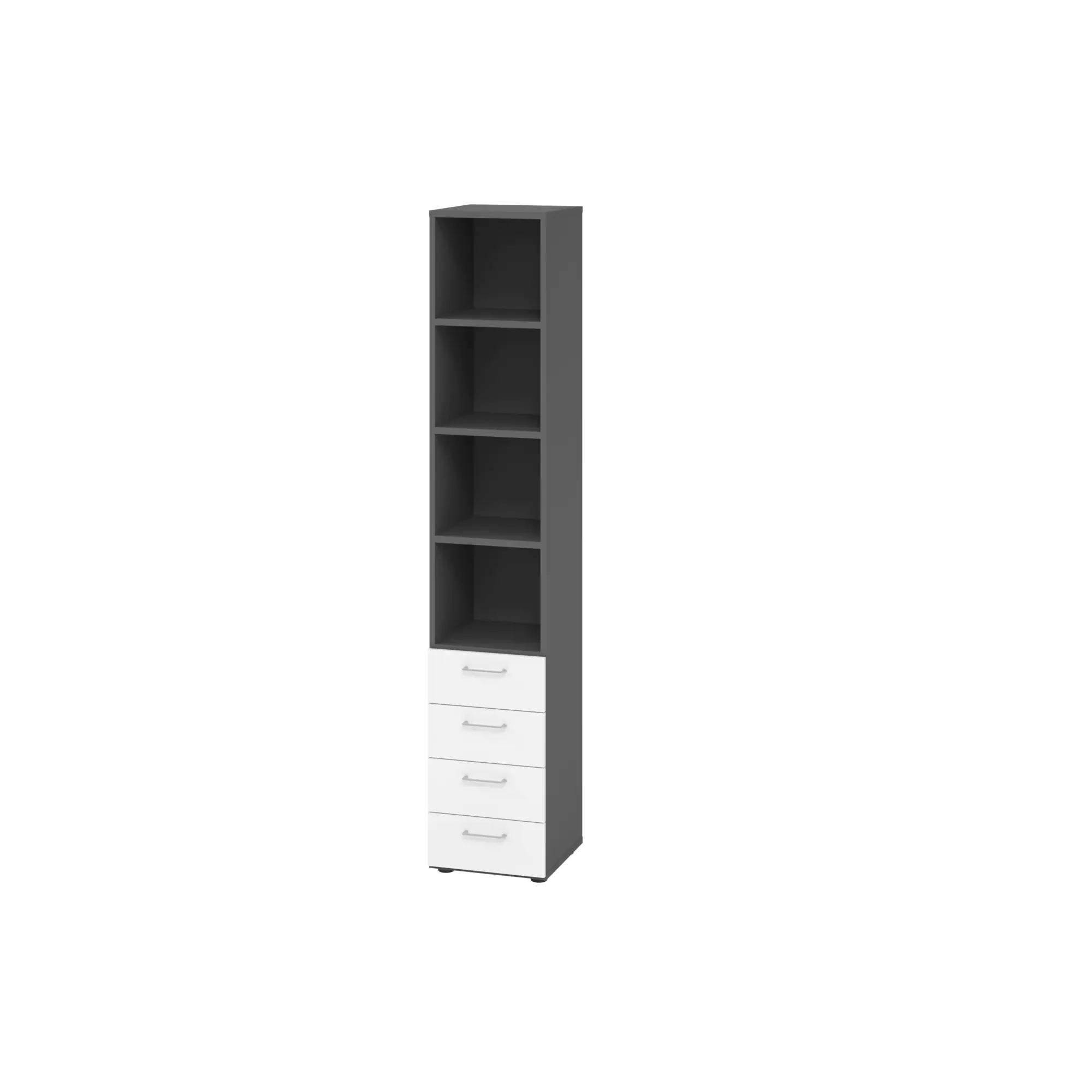 Hammerbacher Regal 6OH 4Schübe gp/ws aus der Kategorie Aufbewahrungsmöbel