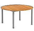 Rundtisch, 140 cm Durchmesser, 72 cm hoch, Rundrohr-Füße,