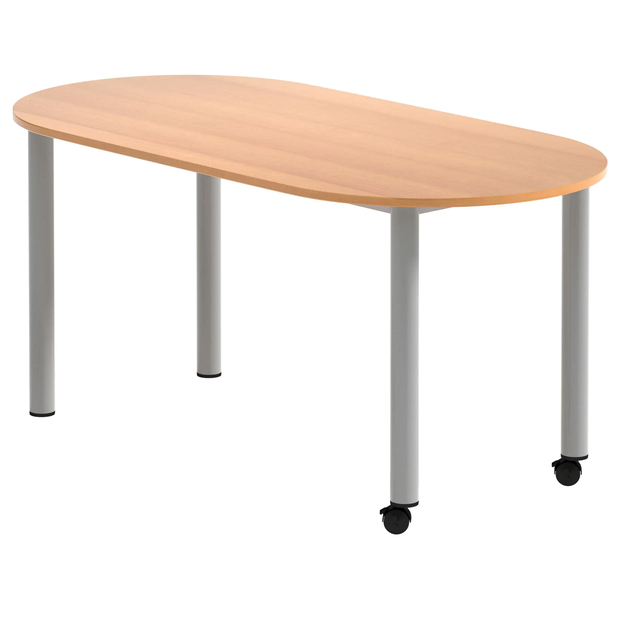 Ovaler Ergänzungstisch, 158x80 cm (BxT), fahrbar, aus der Kategorie Rundtische