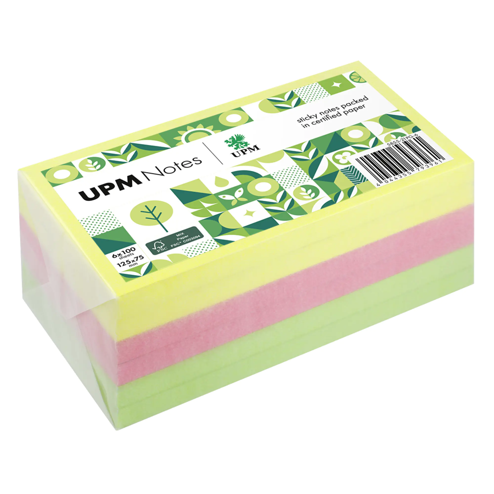 UPM Notes Haftnotiz Brillant 125x75mm 100Bl. sort. 6St. aus der Kategorie Haftnotizen & -streifen