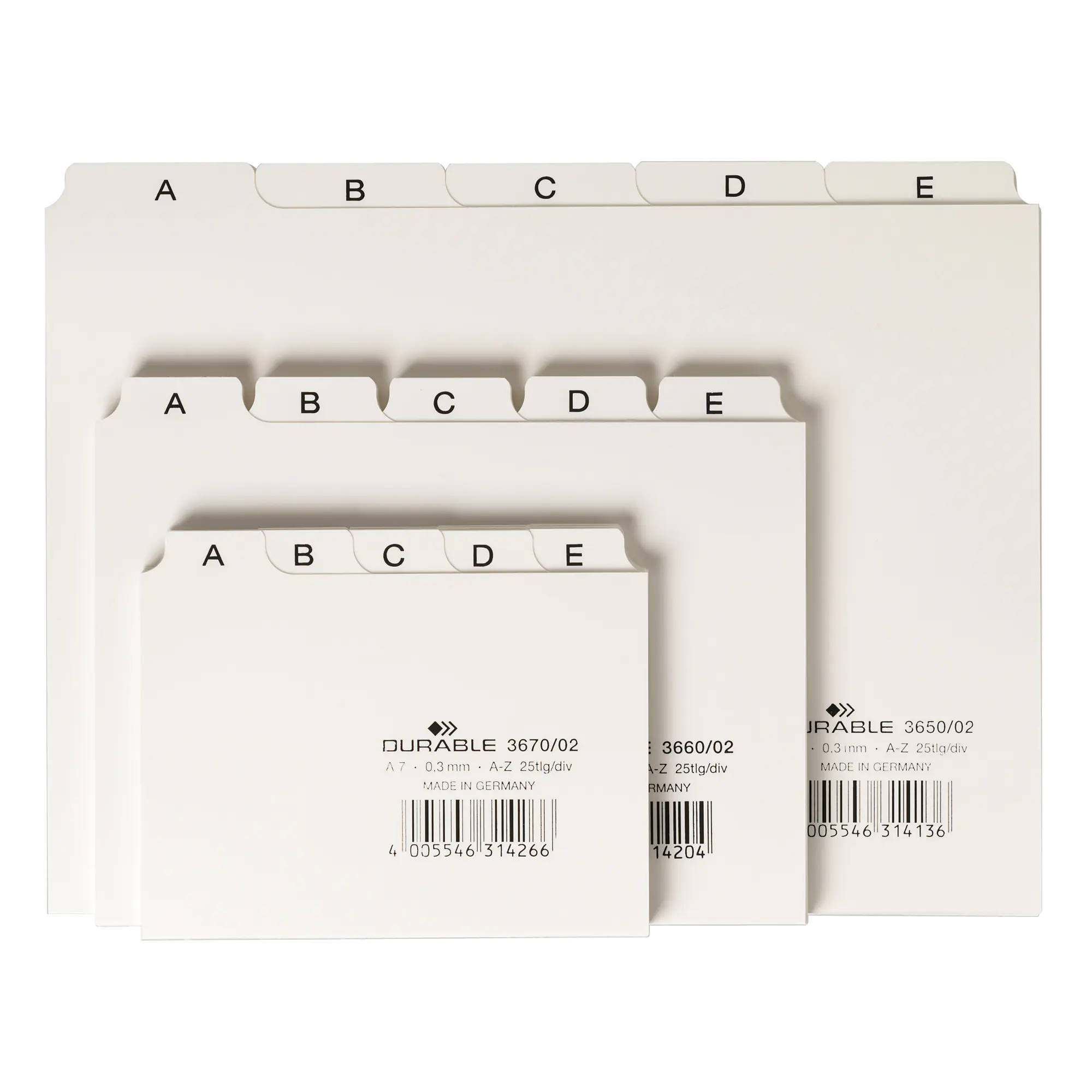 Durable Leitregister DIN A7 quer A-Z Kunststoff ws aus der Kategorie Karteiablage