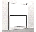 Pylonentafel, 200x120 cm, 2-flächig, höhenverstellbar, Stahlemaille weiß aus der Kategorie Pylonn-Tafeln zweiflächig