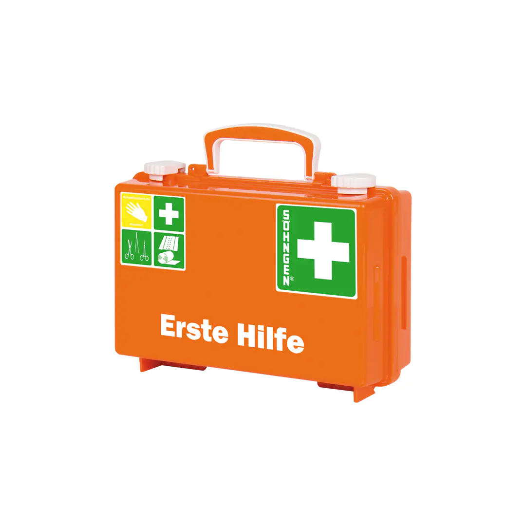 Erste-Hilfe-Koffer QUICK-CD orange mit Füllung Standard DIN 13157 aus der Kategorie Werkraumausstattung