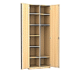 Garderobenschrank, 226 cm hoch,  80x40 cm (B/T), 2 Drehtüren, Garderobenstange rechts aus der Kategorie Sekretariat