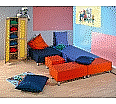 Sitzelemente-Set, bestehend aus  5 Elementen und 5 Kissen,