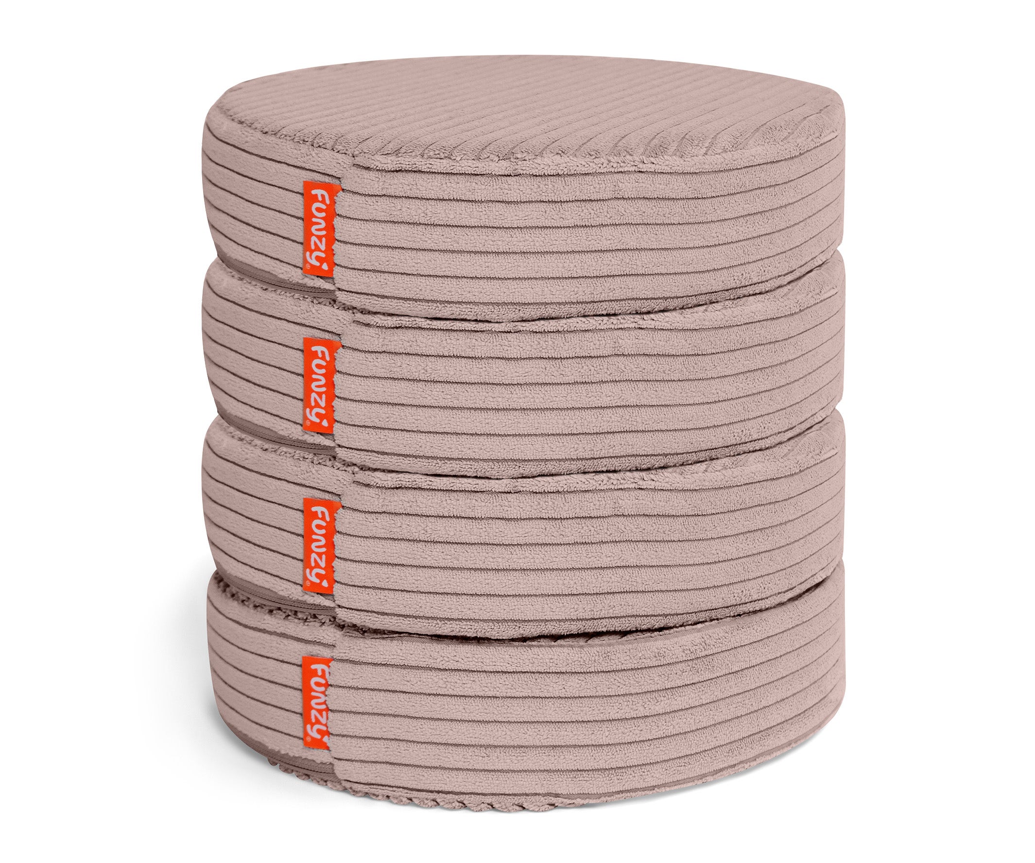 Funzy Buttons Ø 32cm, Höhe 7cm, Set aus 12 runden Spiel- und Sitzkissen mit Cordbezug aus der Kategorie Polstermöbel