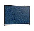 Wandtafel Stahlemaille blau, 100x 70 cm, mit durchgehender Ablage,
