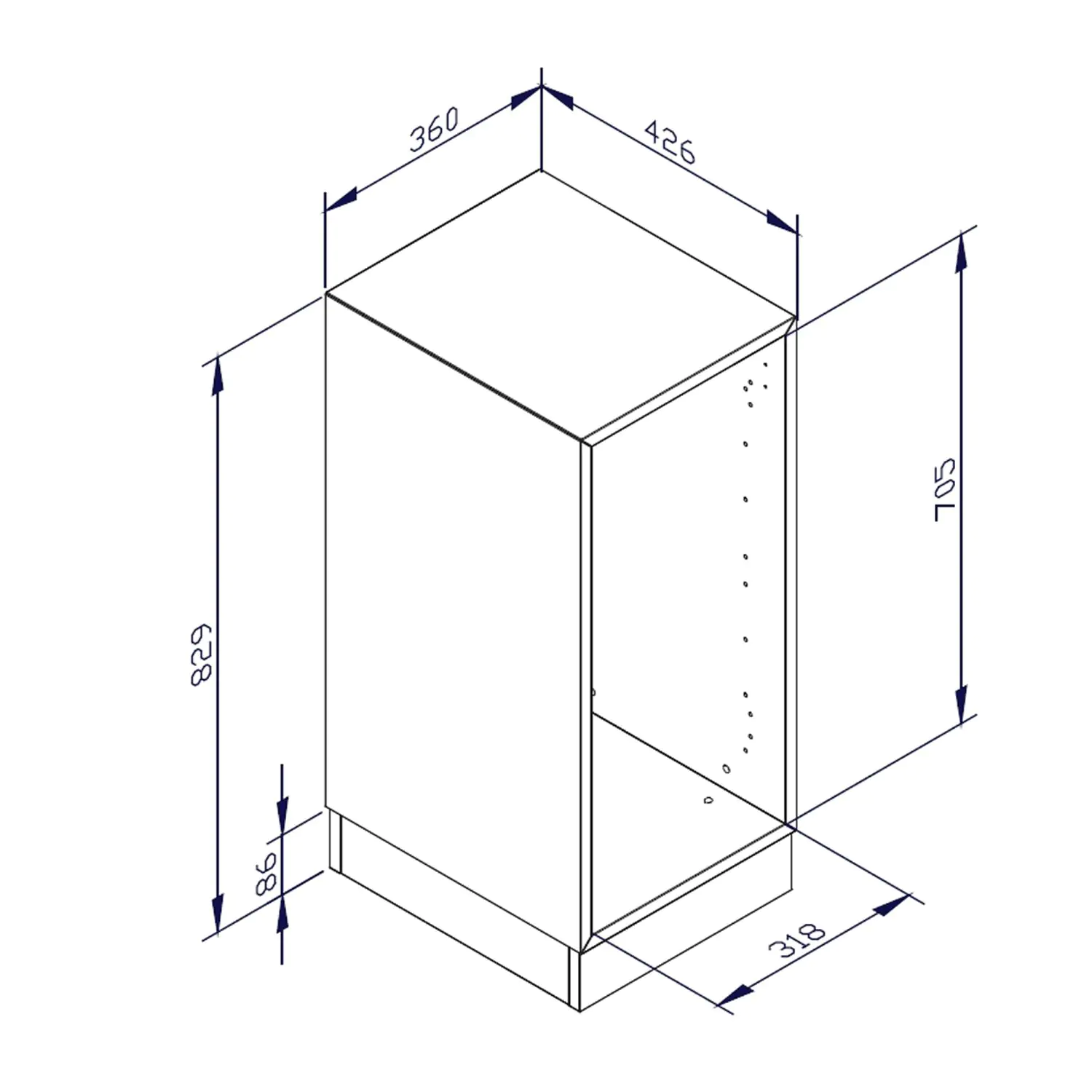 qickly® Regal, 2 OH, B/H/T: 36x74,3x42,6 cm aus der Kategorie Regale Schnelllieferprogramm