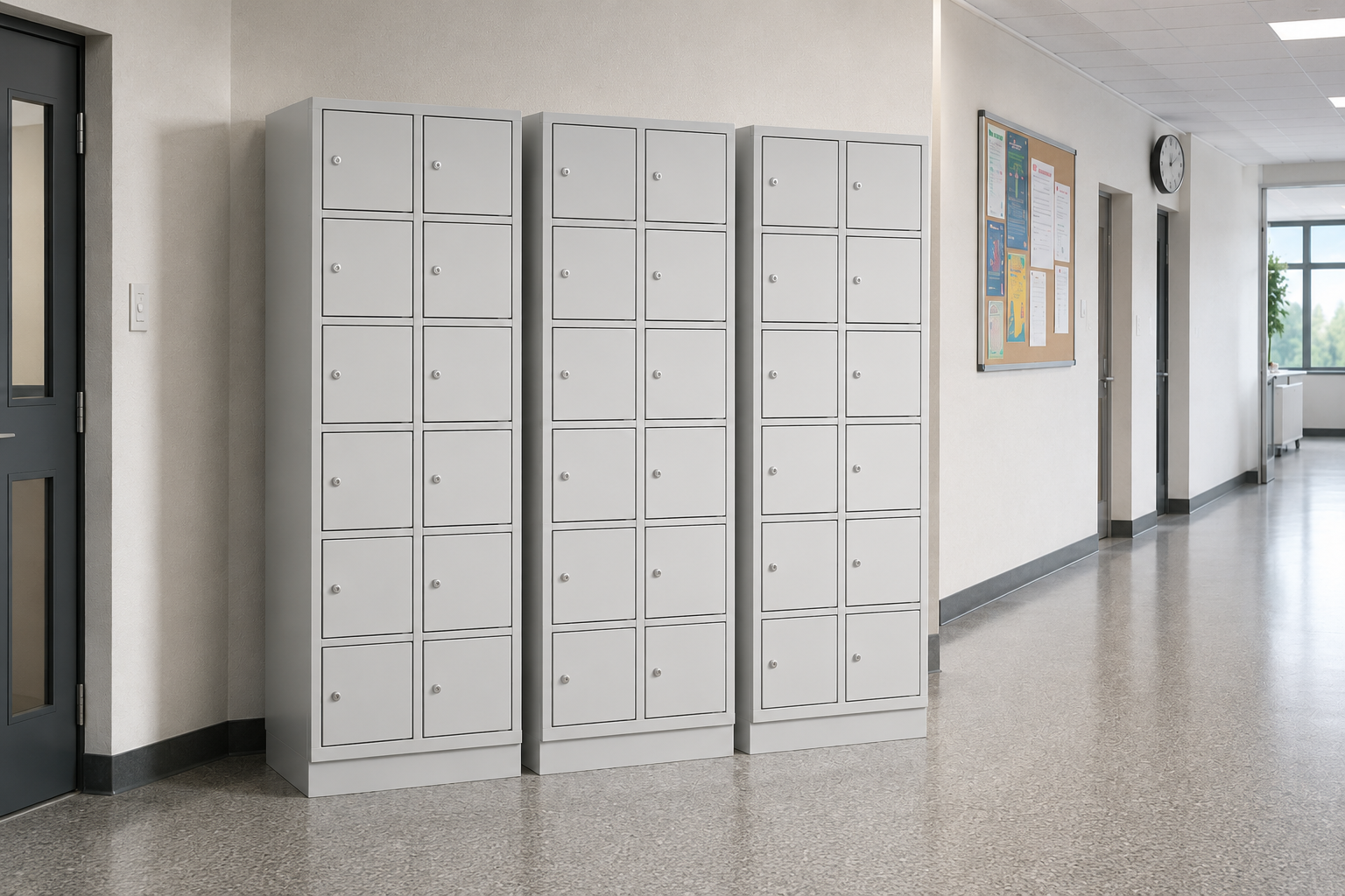 Fächerschrank 2 Abteile à 6 Fächer, 1950x625x500 mm (HxBxT), mit zusätzlichen Kastenverstärkungen  aus der Kategorie Alle Produkte