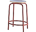 Vierbein-Hocker, Sitzhöhe 60 cm, umlaufende Fußraste, aus der Kategorie Hocker