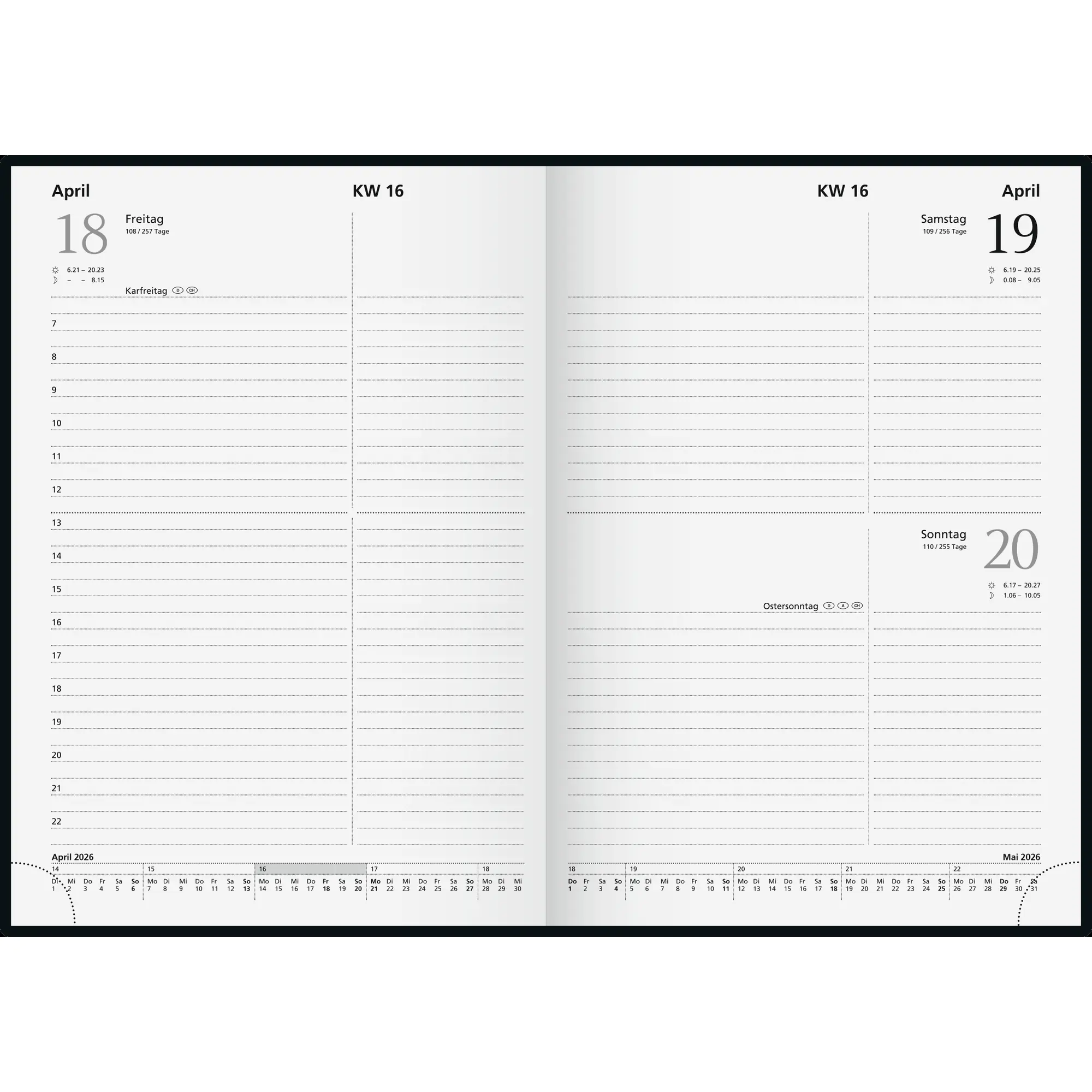 Glocken Buchkalender 14,5x20,6cm 1T/1S 320S sw aus der Kategorie Kalender & Zubehör