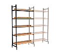 Bibliotheksregal 200 cm hoch, Anbauteil, 98x50 cm (B/T) doppelseitig, aus der Kategorie Regale