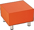 Sitzelement, Quadrat klein,  56x56 cm (B/T), Höhe 40 cm, Bezug: aus der Kategorie alte mit Fuß