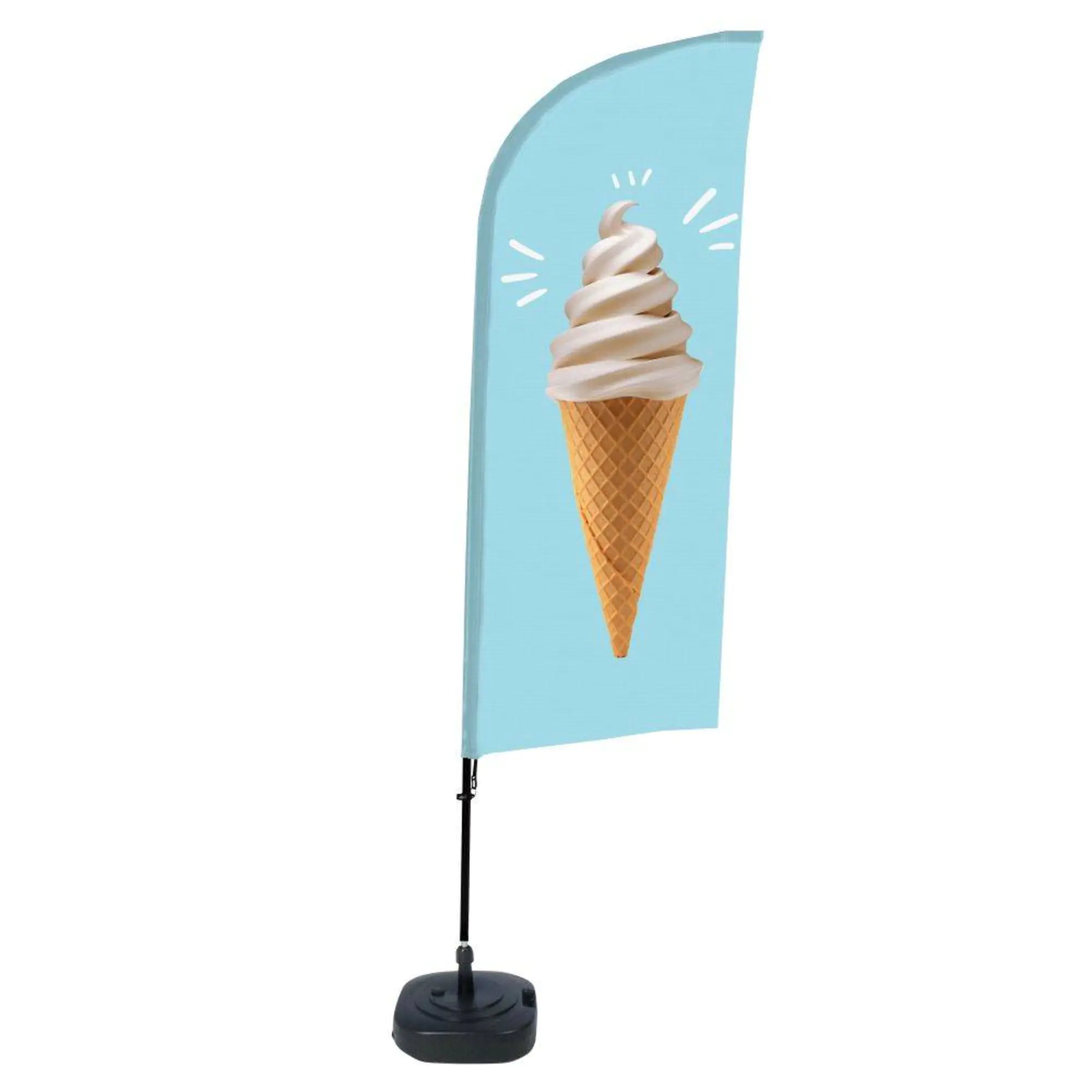 Showdown Beachflag Eis aus der Kategorie Kundenstopper