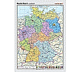 Wandkarte Deutschland, polit.(Vorderseite), stumm (Rückseite), 105x141cm, aus der Kategorie Wandkarten Geographie