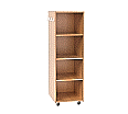 Bücherregal, 165 cm hoch, 52x64 cm (B/T), einseitig nutzbar, aus der Kategorie Bibliotheksinseln