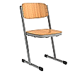 Schülerstuhl, geschlossener Sitzträger, T-Fuß,