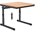 EDV-Tisch Kufenform,  80x80 cm (B/T), höhenverstellbar, offener Blechkabelkanal, aus der Kategorie EDV-Tische