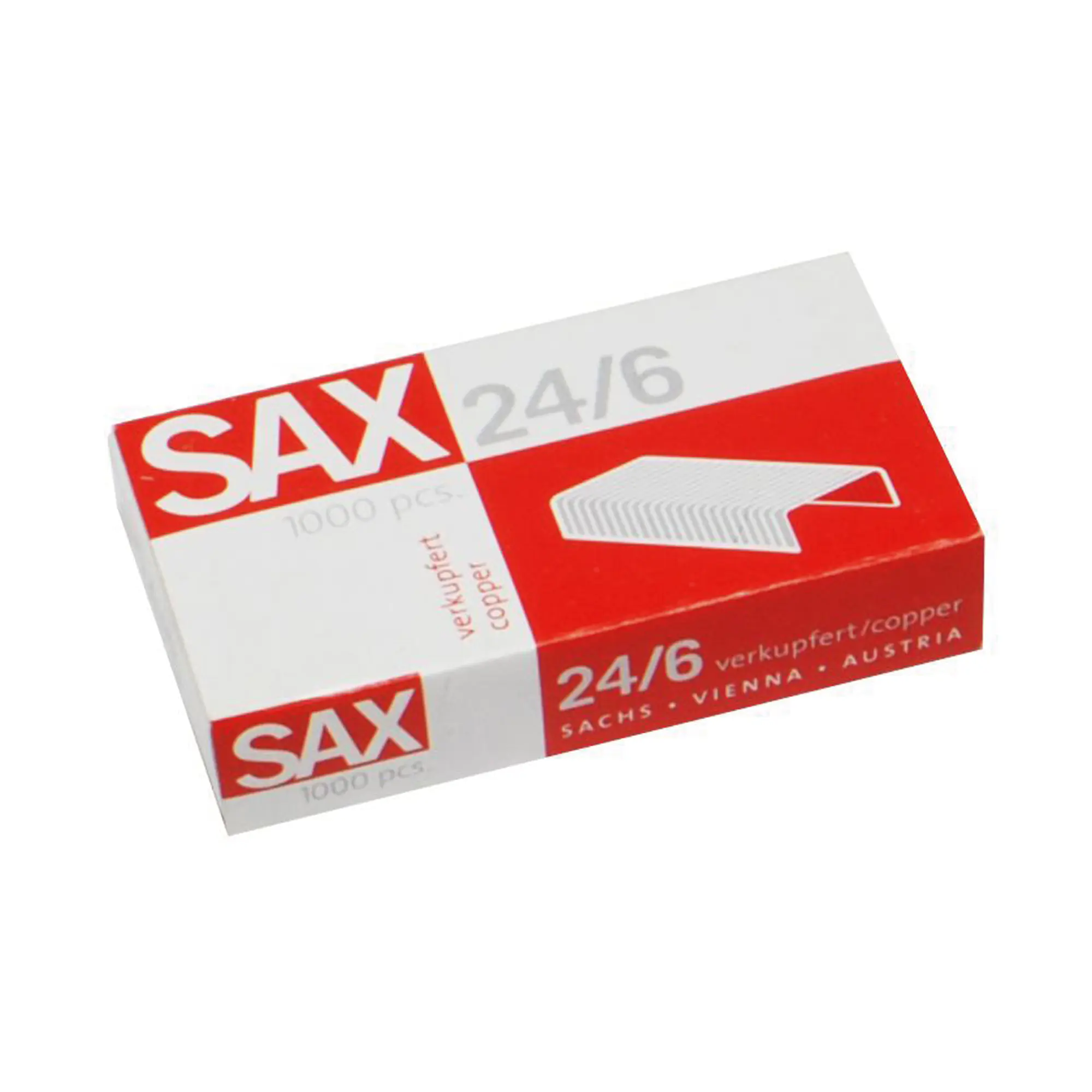 Sax Heftklammer Nr. 24/6mm verkupfert 1.000 St. aus der Kategorie Klammern
