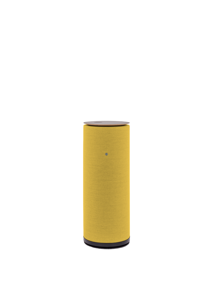 Akustiktower rund Ø 38 cm, Schallabsorption der Klasse A, Höhe 100cm, optionale Induktionsladeplatte