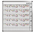 Personal-Raum-Plan, 10 Stunden, 53 Spalten, 103x117 cm,
