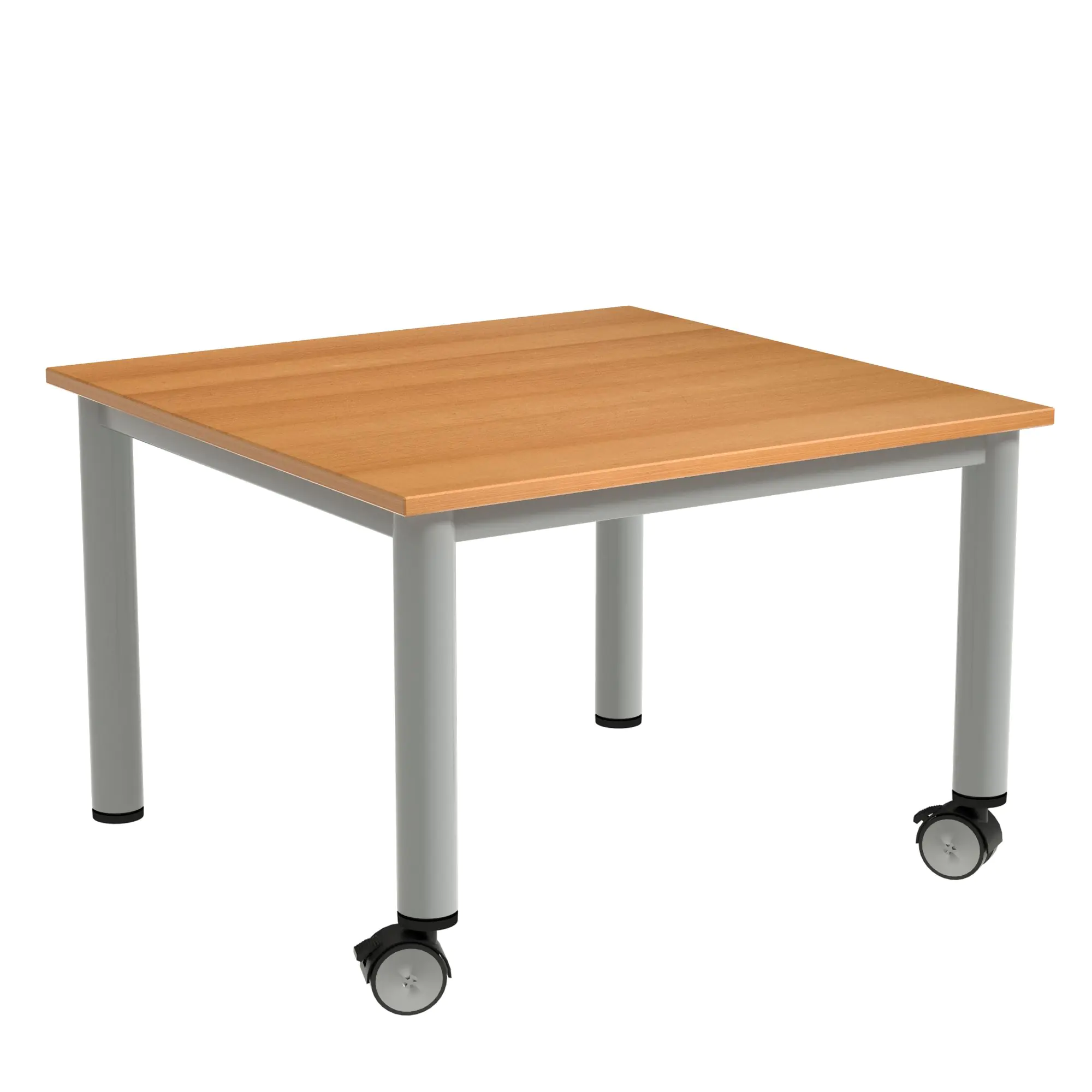 Couchtisch Quadrat,  80x80 cm (B/T), 52 cm hoch, fahrbar, aus der Kategorie Couch-Tische