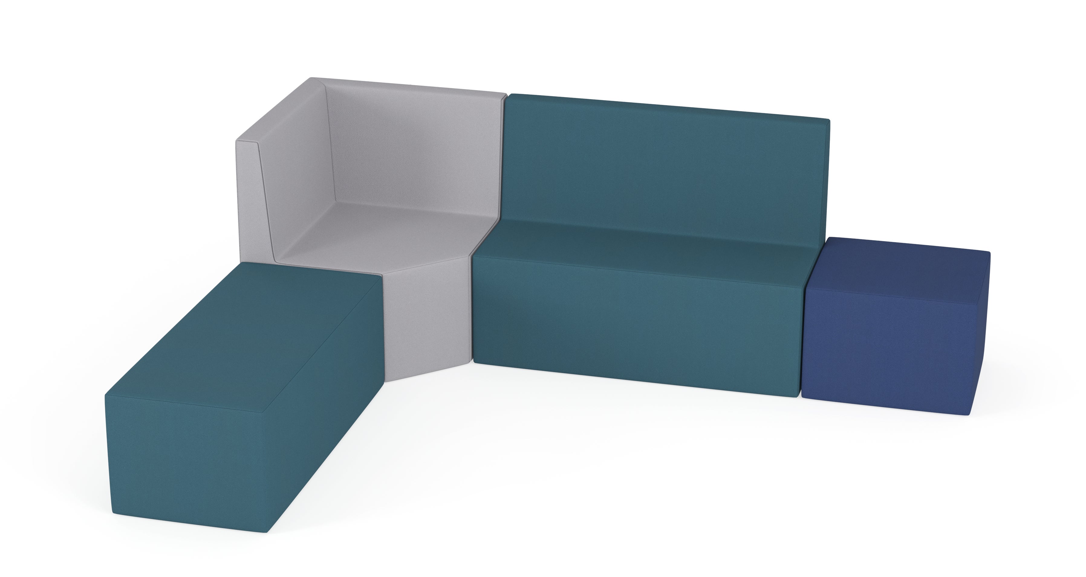 TOBO light Pouf-Set, 4-teilig, grün, Schaumstoff, Meditap aus der Kategorie Sitzsäcke