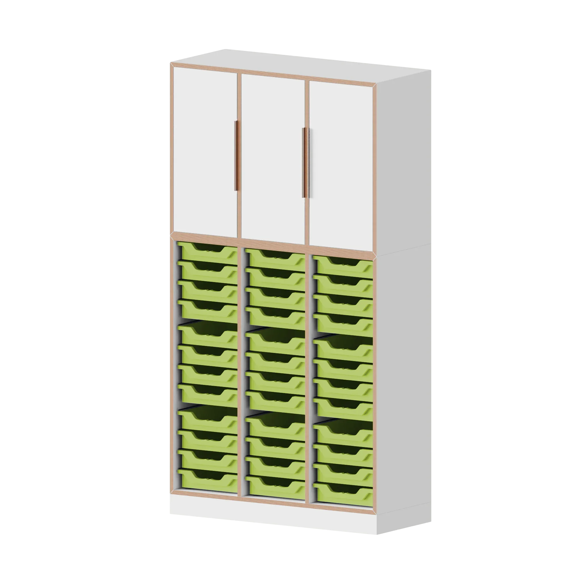 qickly® Schrank, 5 OH, 3 Türen, 36 kleinen Schüben, B/H/T: 104,2x176x42,6 cm aus der Kategorie Schränke Schnelllieferprogramm