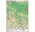 Wandkarte Sachsen-Anhalt, phys.(Vorderseite), polit.(Rückseite), 147x202cm aus der Kategorie Wandkarten Bundesländer