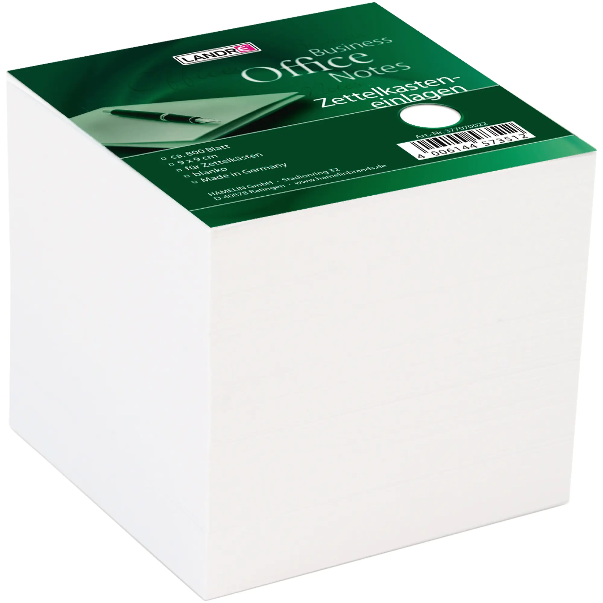 Landre Zettelboxeinlage 9x9x9cm ws aus der Kategorie Notizzettel