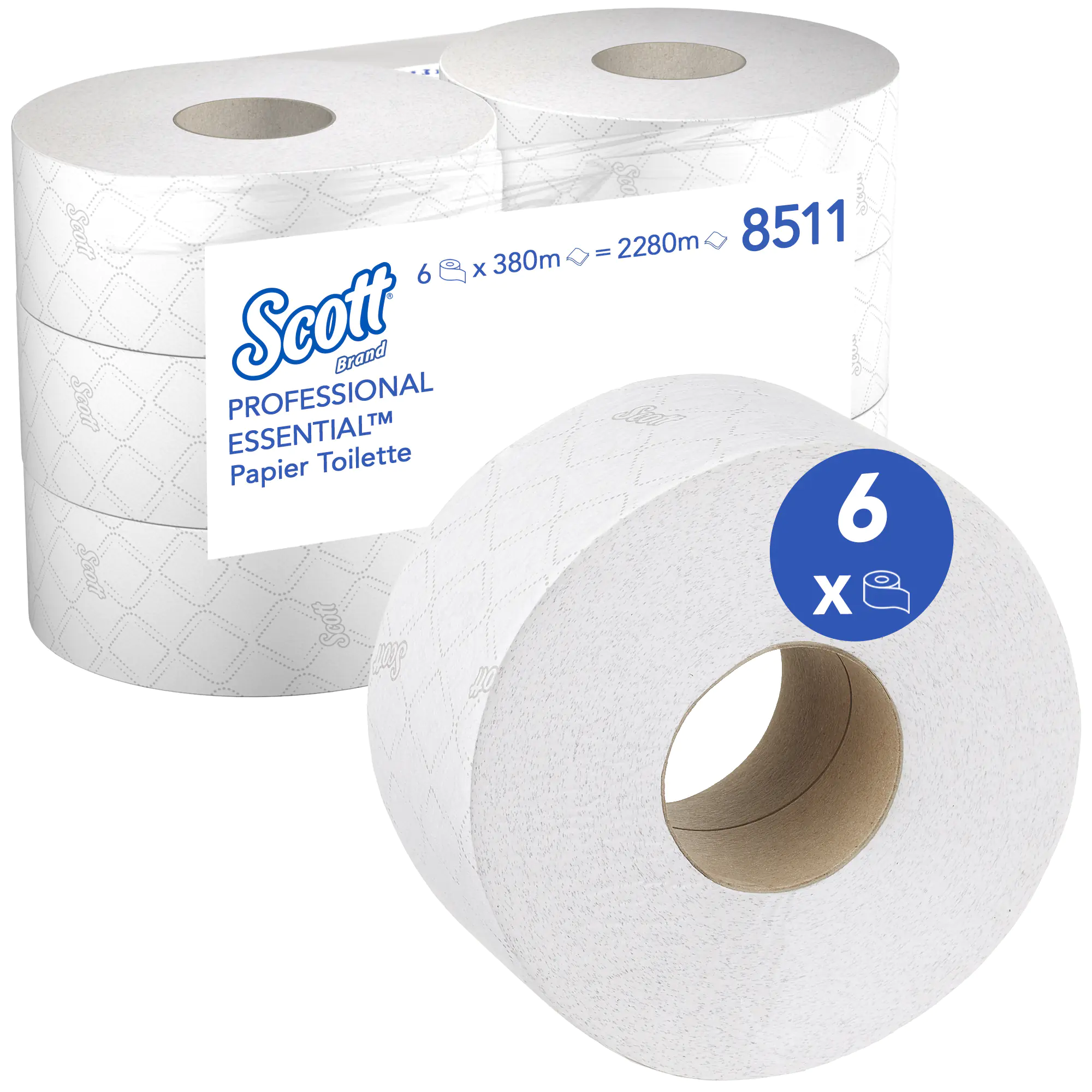 Scott Toilettenpapier 2lagig 380m weiß 6 Rl./Pack. aus der Kategorie Hygiene