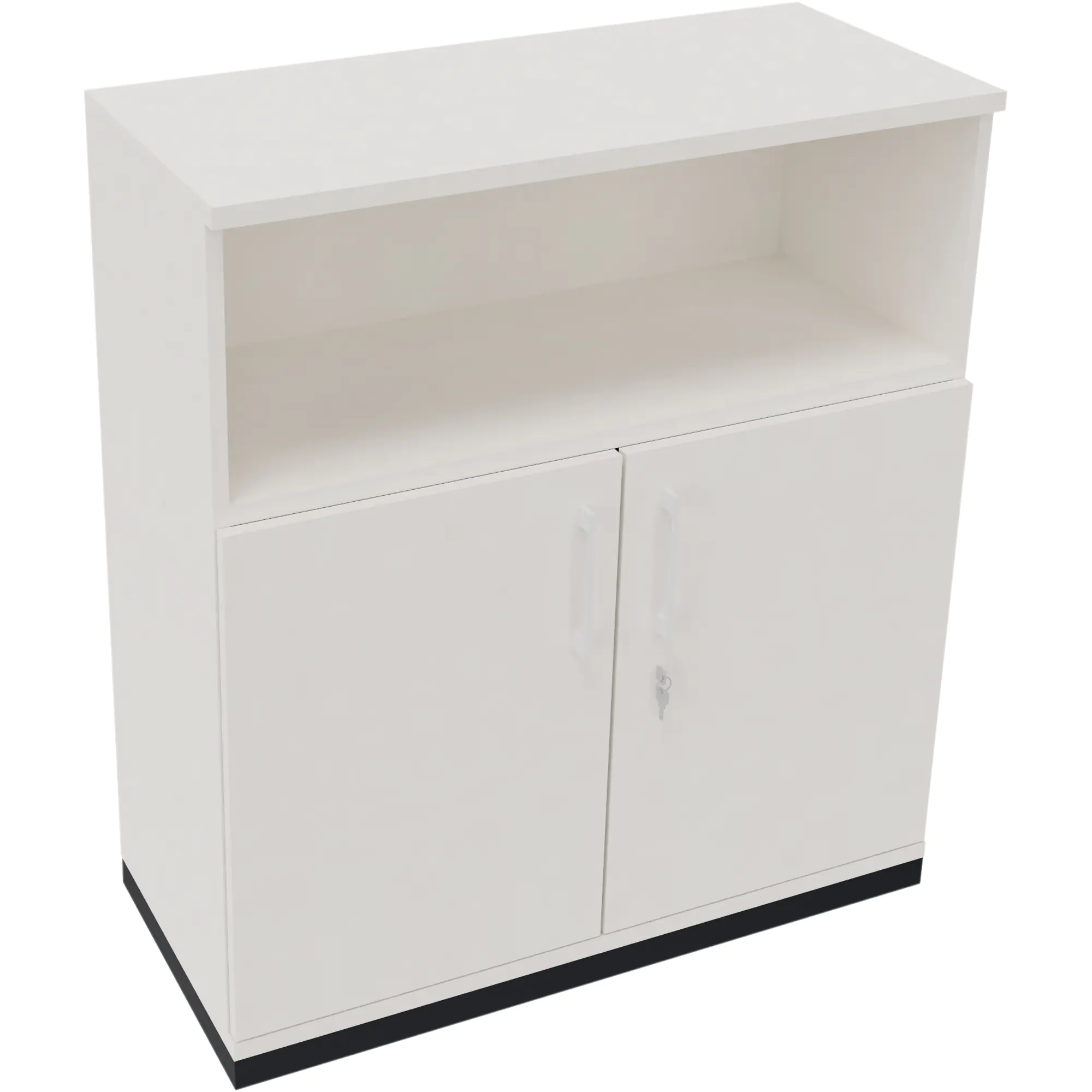 Kombischrank 2OH 1OH Regal B1000xT442xH1133mm an/Weiß aus der Kategorie Regale