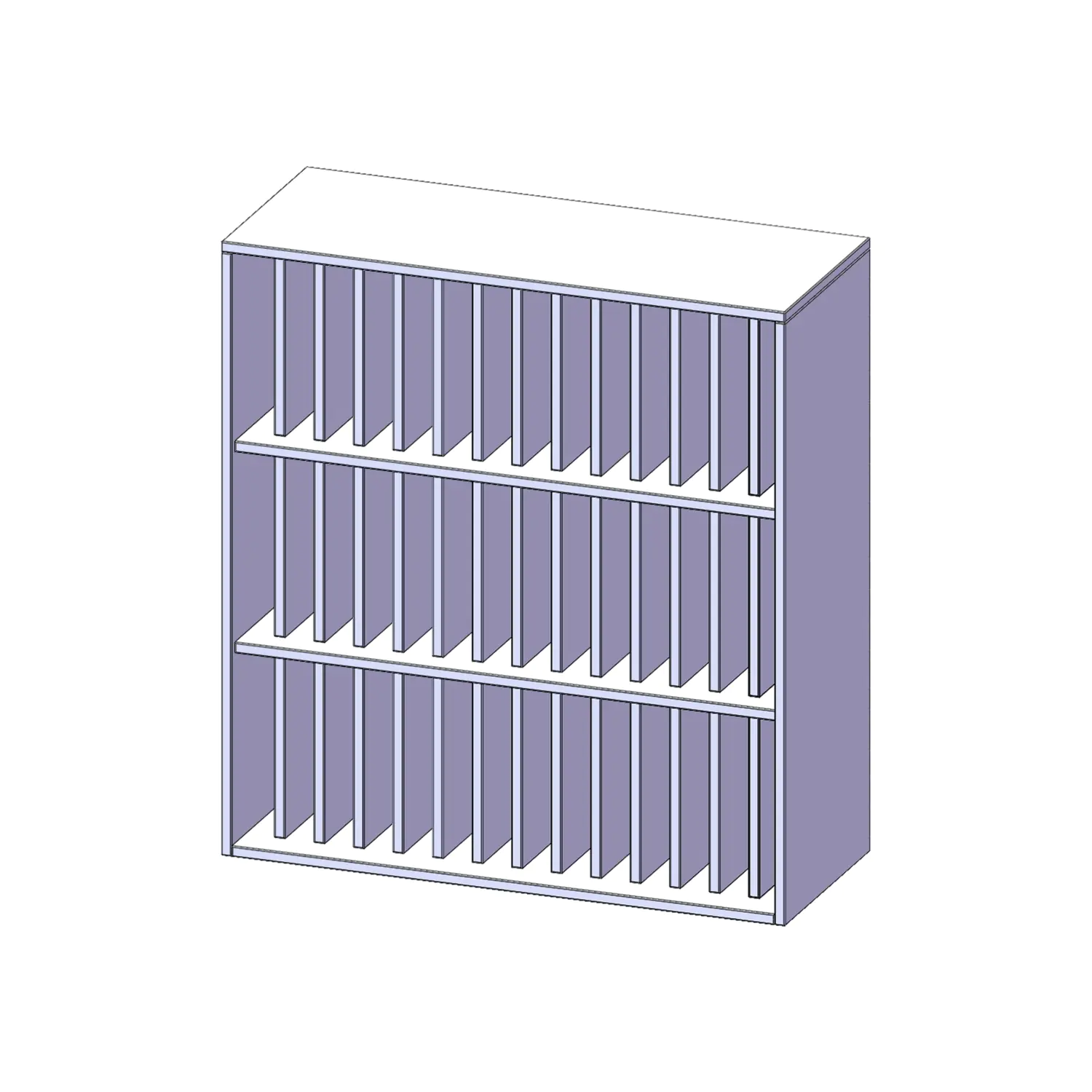 Aufsatz für Klassenbücher, 3 OH, 3 Reihen für je 14 Klassenbücher, B/H/T 100x108x40cm aus der Kategorie Schränke allgemein
