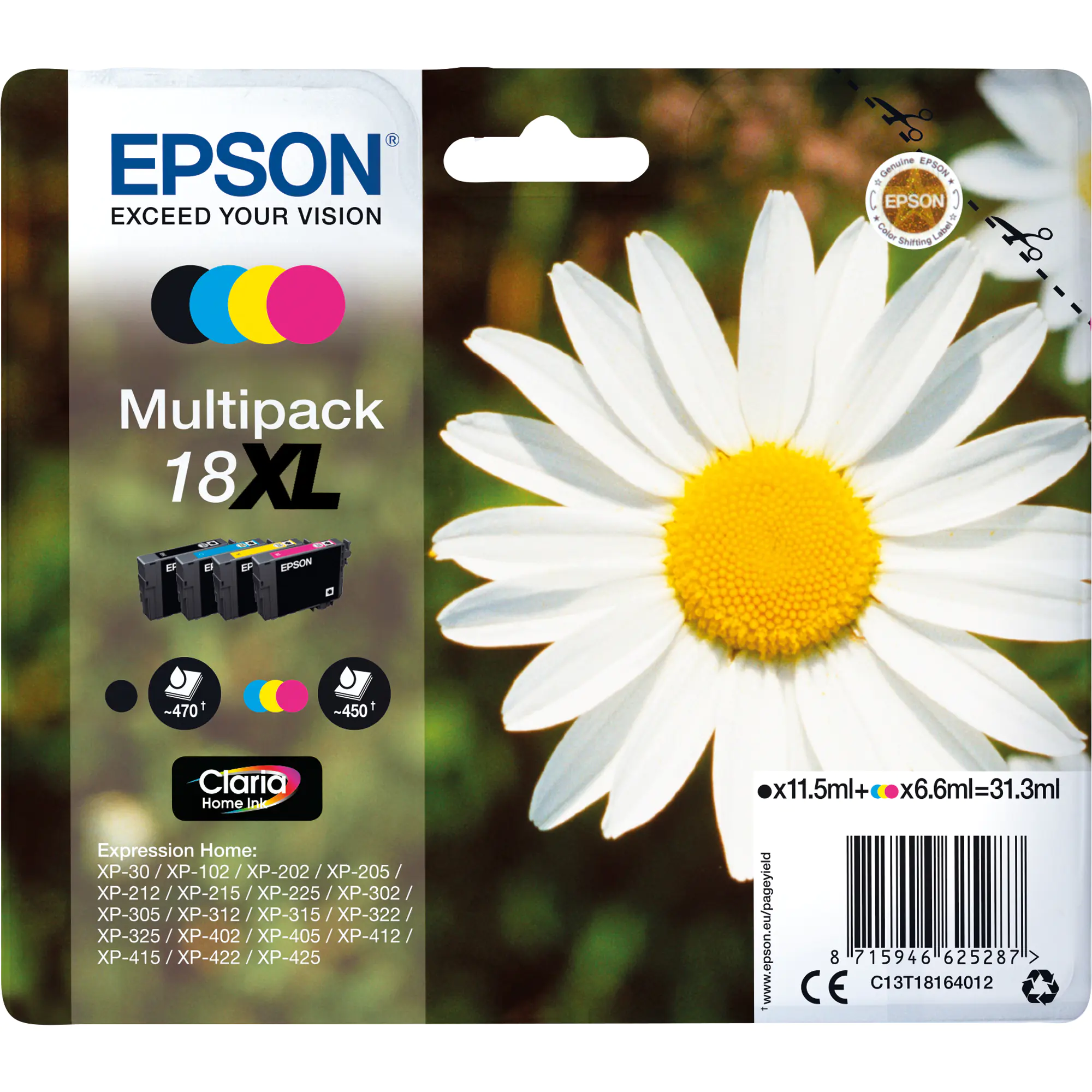 Epson Tintenpatrone 18XL sw/c/m/y 4St aus der Kategorie Tinte & Toner