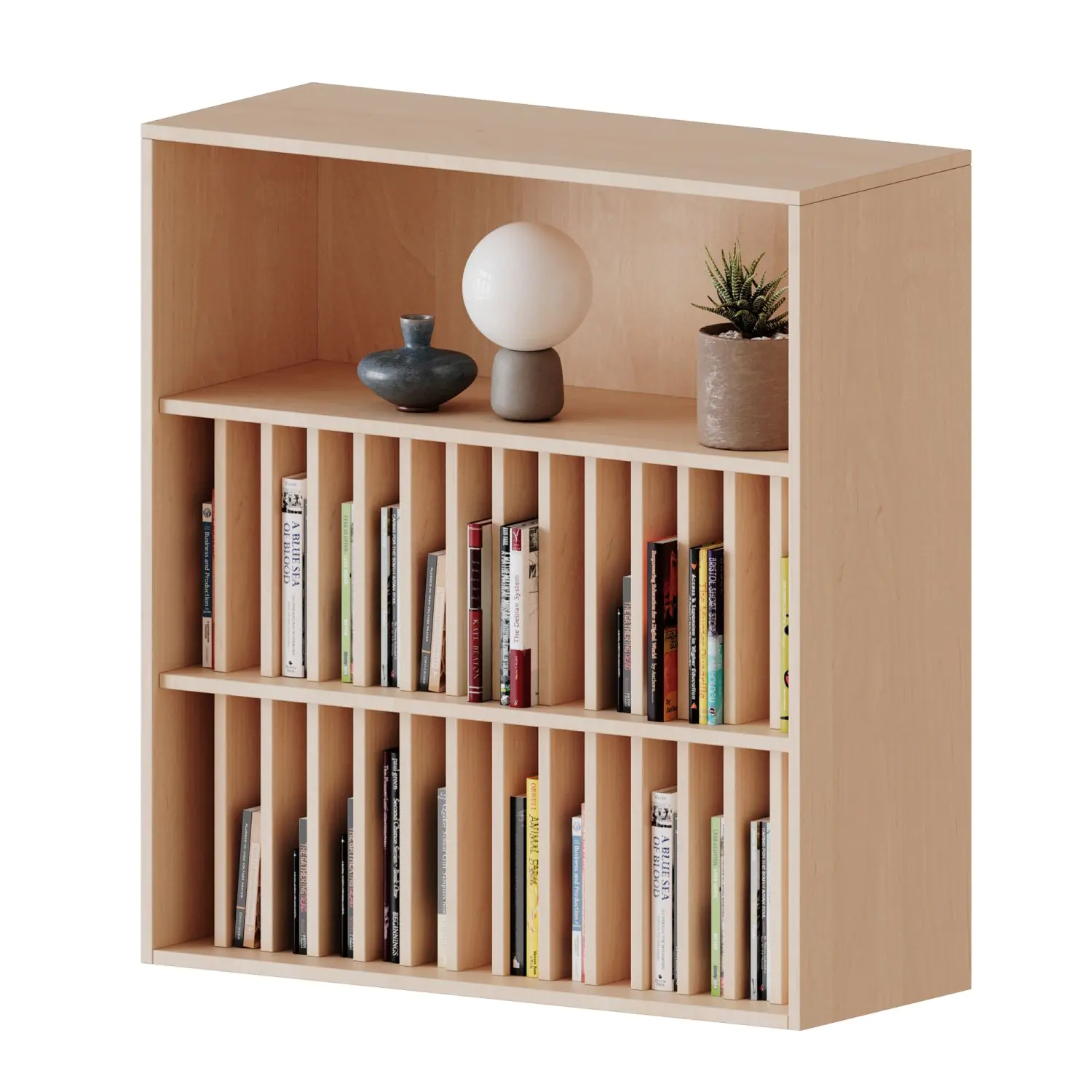 Aufsatz für Klassenbücher, 3 OH, 2 Reihen für je 14 Klassenbücher, B/H/T 100x108x40cm aus der Kategorie Schränke allgemein