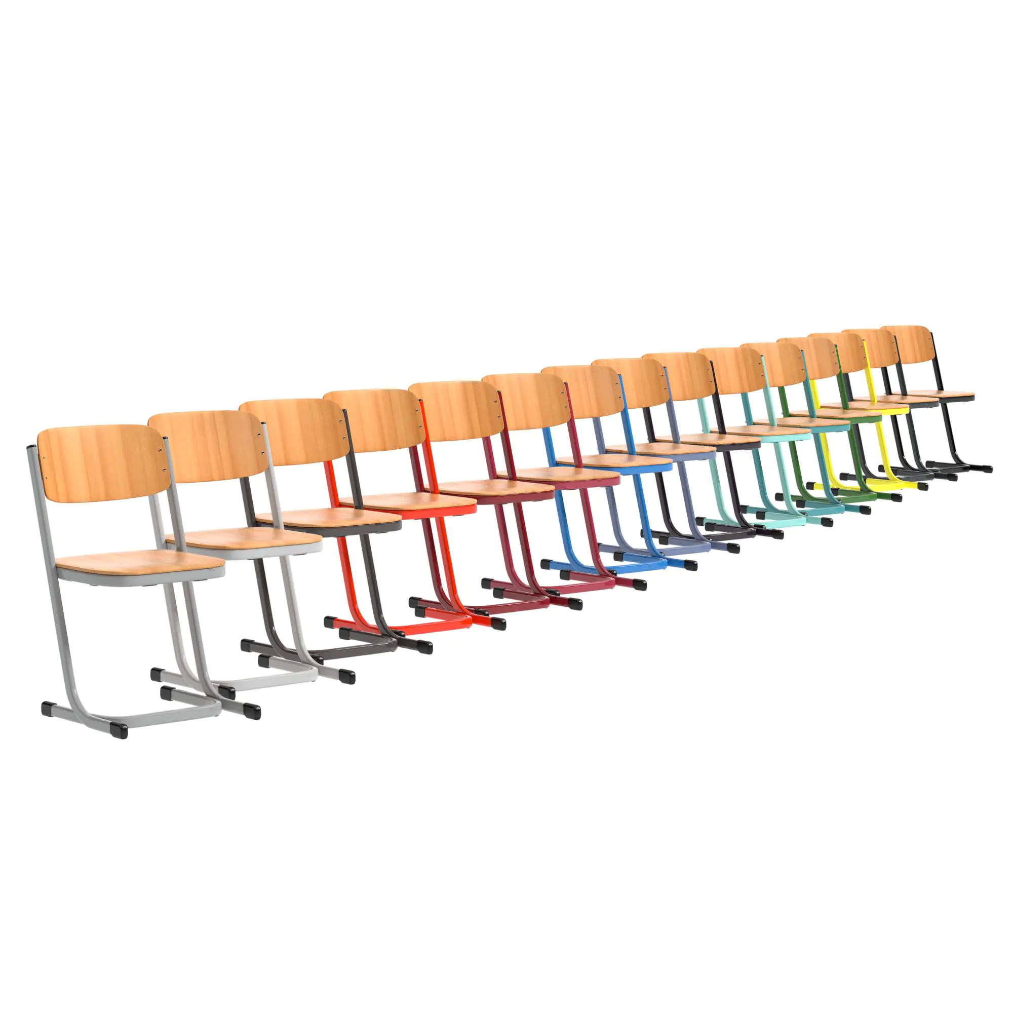 Schülerstuhl, geschlossener Sitzträger, Doppel-U-Fuß, aus der Kategorie Schülerstühle