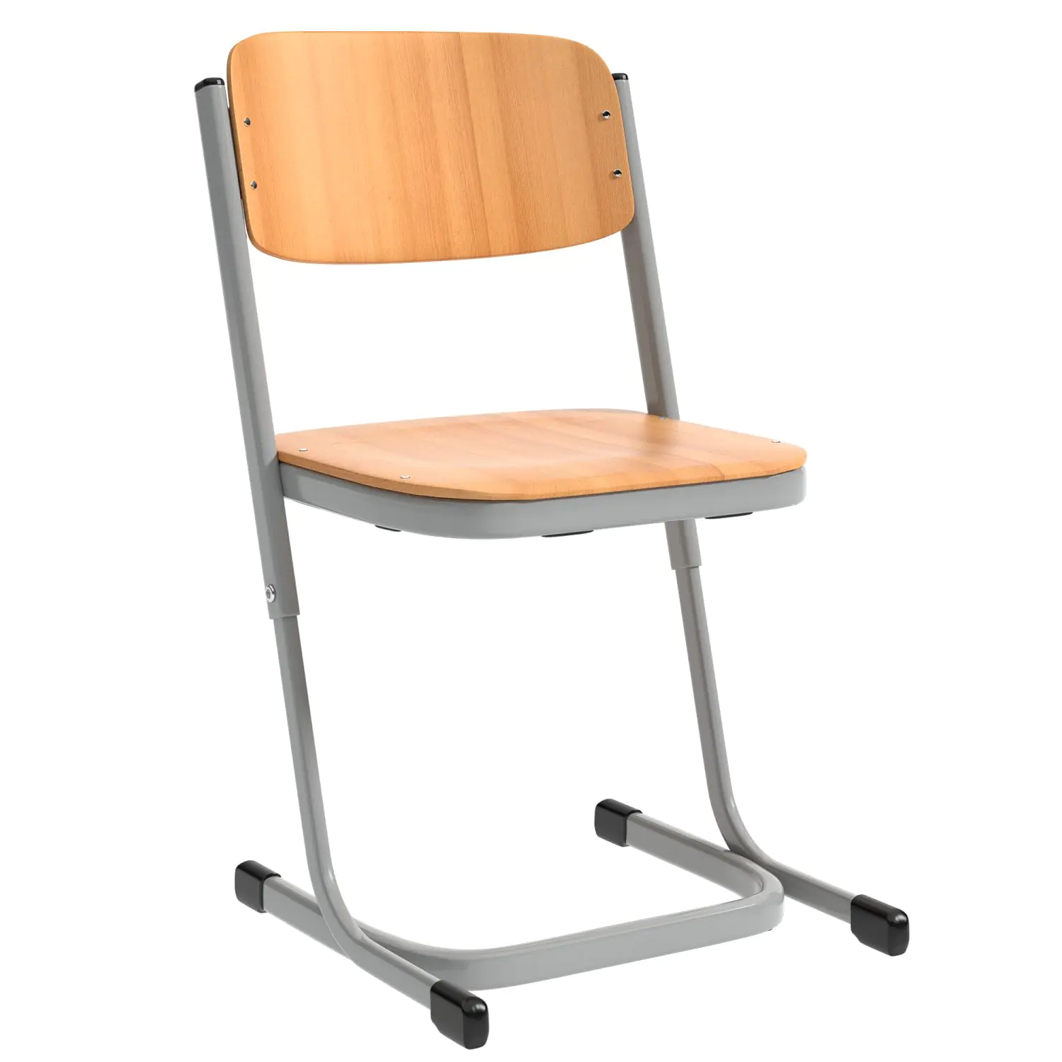 Schülerstuhl, geschlossener Sitzträger, Doppel-U-Fuß, höhenverstellbar von 38-46 cm, aus der Kategorie Schülerstühle