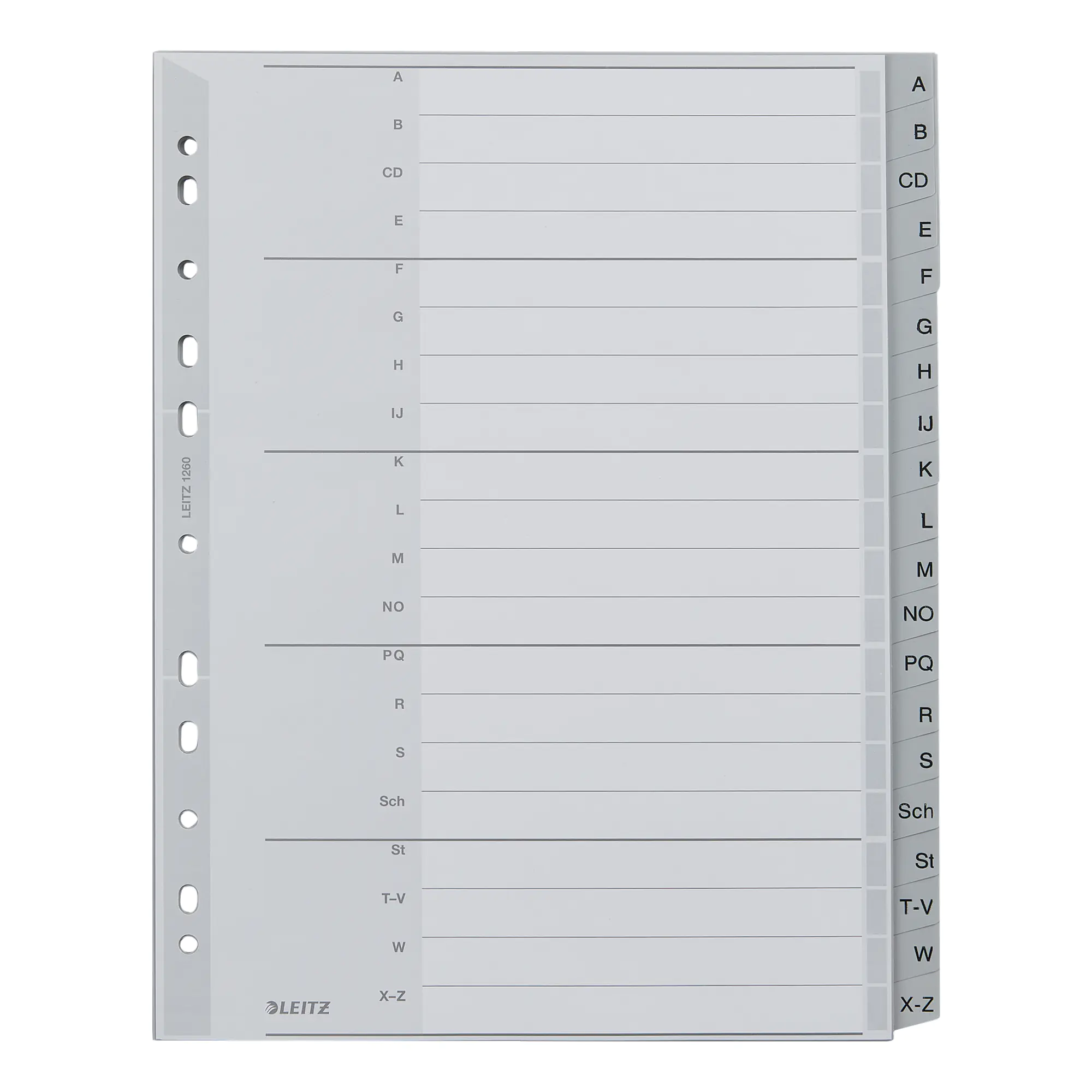 Leitz Register A-Z DIN A4 20teilig PP grau aus der Kategorie Register