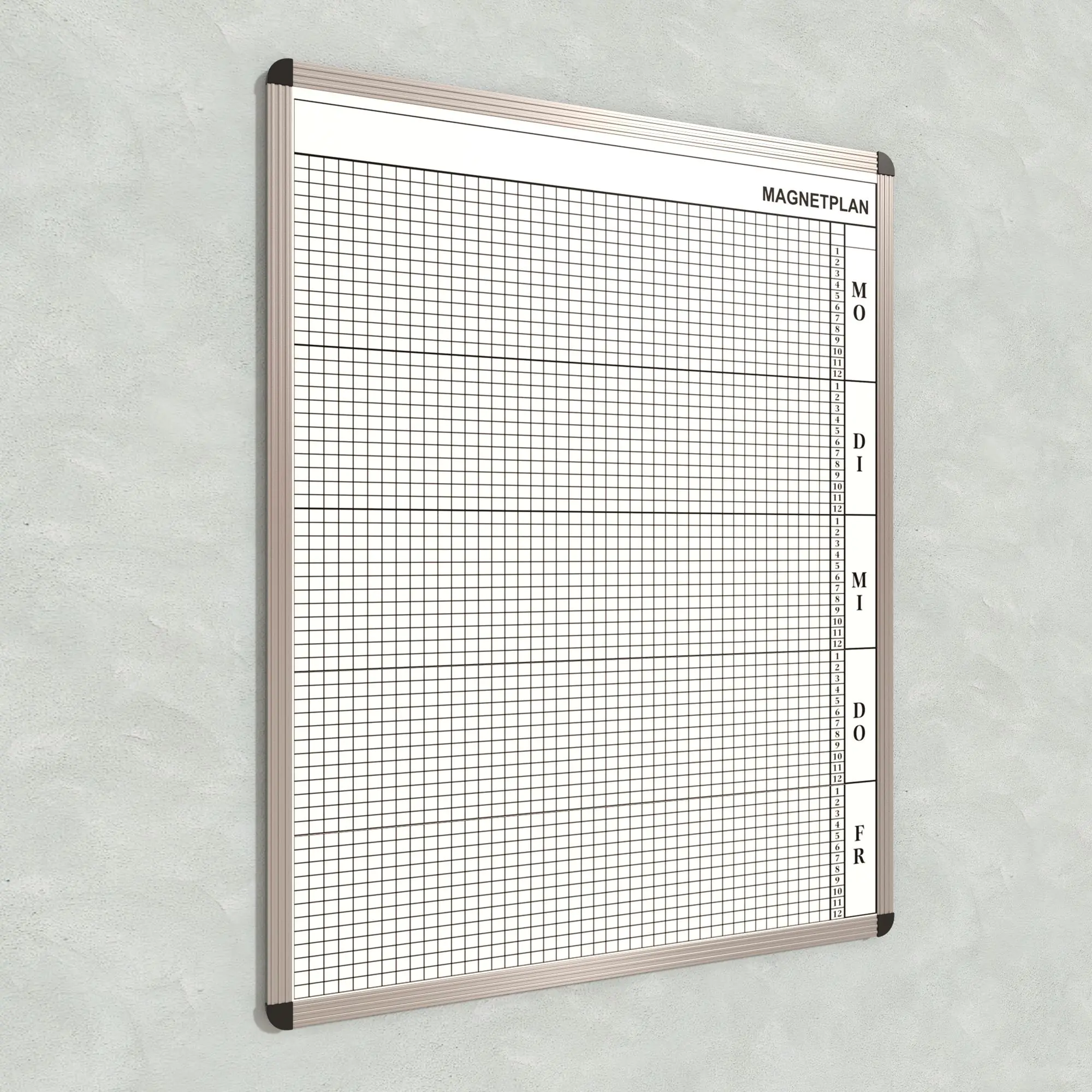 Personal-Raum-Plan, 12 Stunden, 43 Spalten, 123x97 cm, aus der Kategorie Personal- Raum- Tafeln 12h