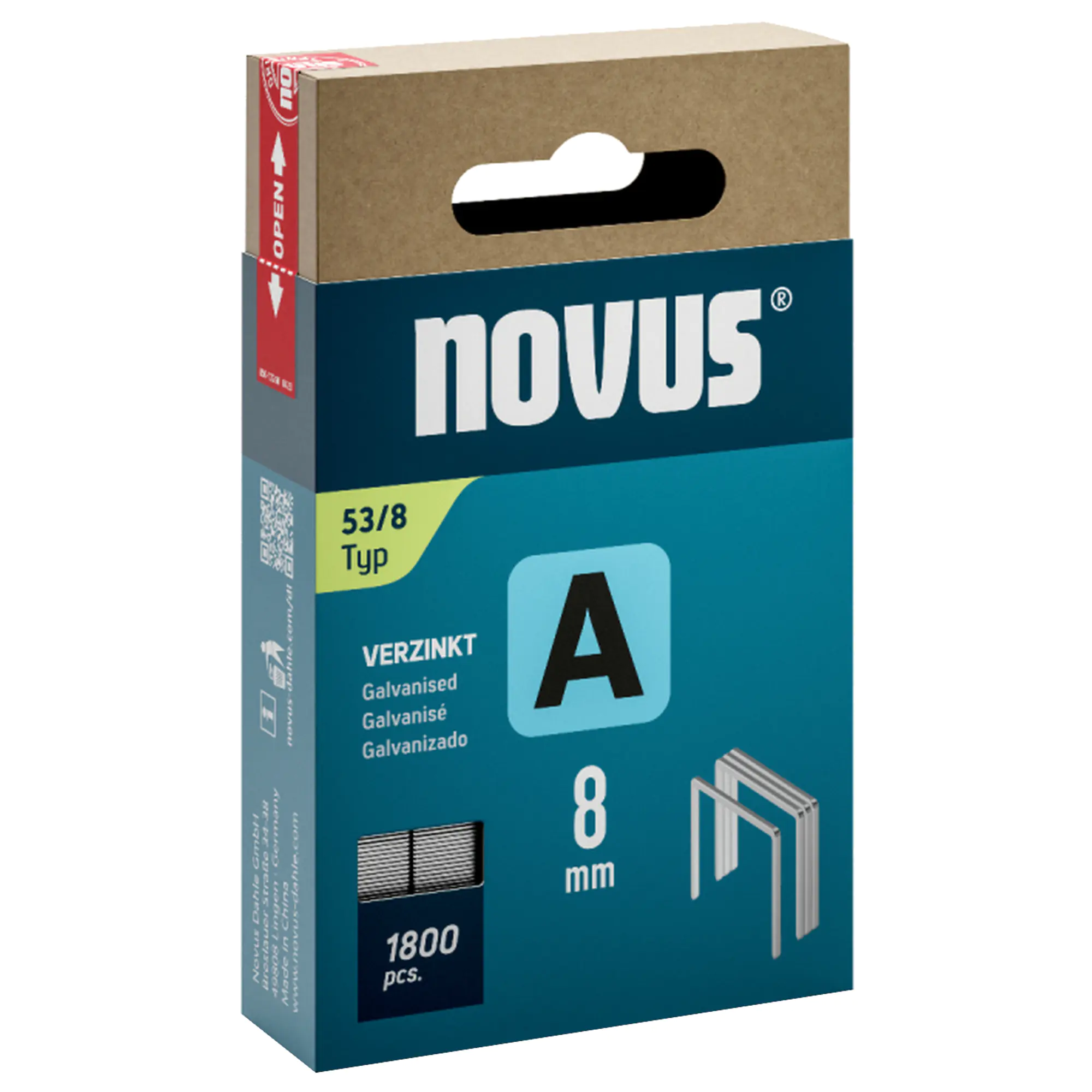 Novus Heftklammer A 53/8 verzinkt 1.800St aus der Kategorie Klammern