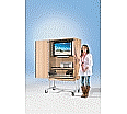 Flat-Screen-Schrank fahrbar, bis 40 Zoll Diagonale, Höhe 189 cm, 108x60 cm (B/T) aus der Kategorie Flat TV Schränke